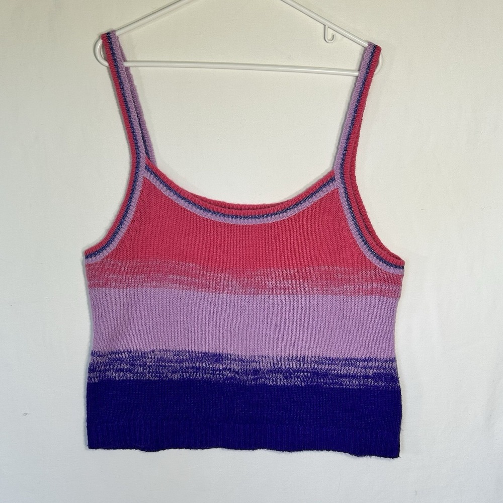 Lilly Pulitzer Tessalyn Sweater Women's Tank Top Cabochon Purple Marled Ombre XL